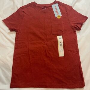 NWT Cat & Jack Brick Red Pocket Tee